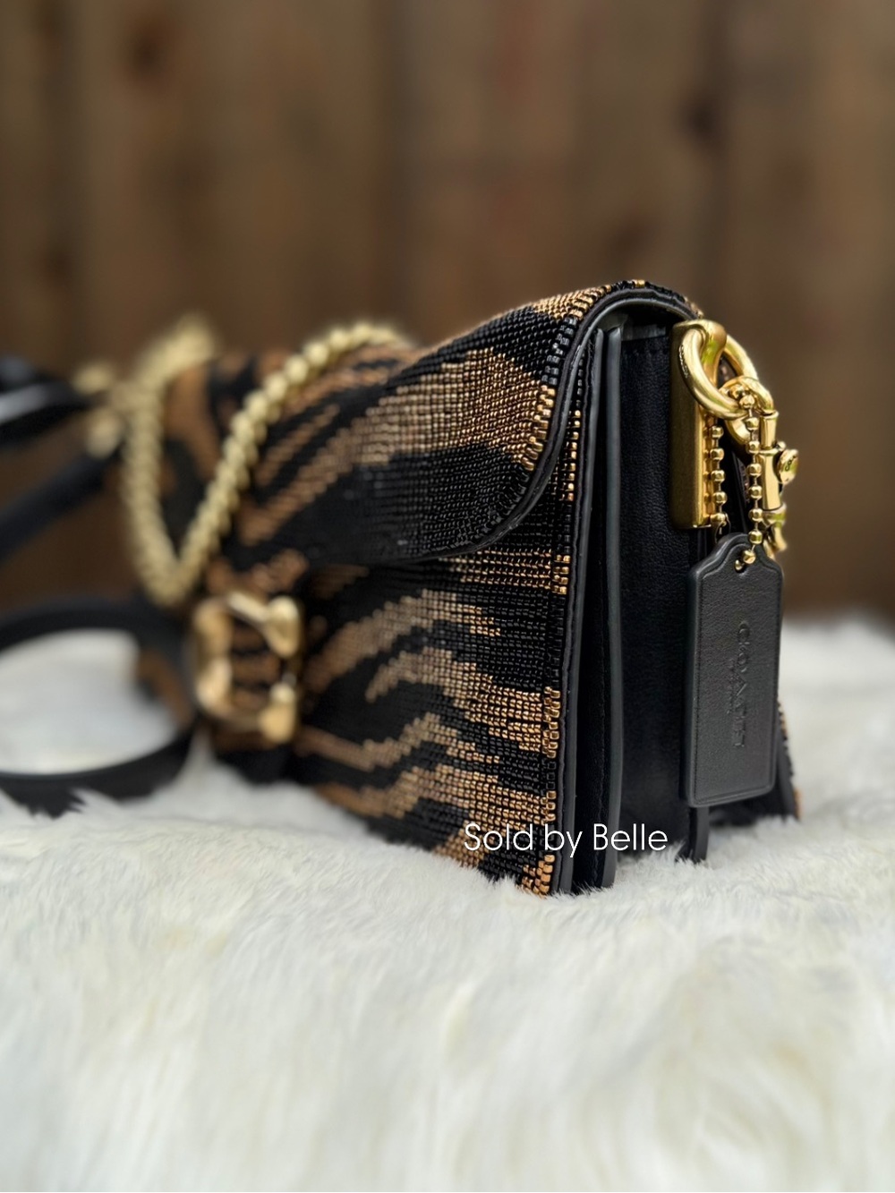 NWT Coach Tabby 26 Beaded Tiger Shoulder Bag - Picture 4 of 8